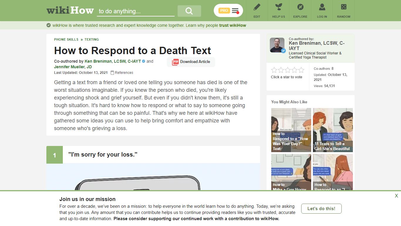 11 Simple Ways to Respond to a Death Text - wikiHow